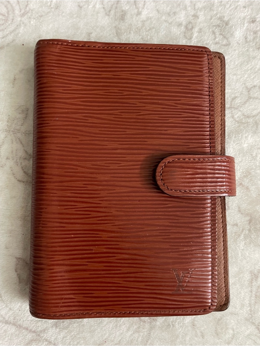 Louis Vuitton Chestnut Brown Epi Leather Snap Agenda